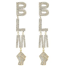 Fashionable Word Drop BLM Earring