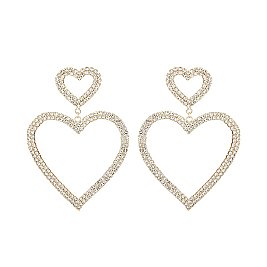 Fashion VCR-G RS Double Heart Dangle Ear