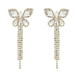 TRENDY RHINESTONE BUTTERFLY EARRING