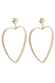 PACK OF 12 CHARMING HEART DANGLE EARRINGS