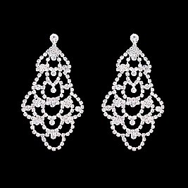 Pristine Dangly Rhinestone Earrings SLEM1780