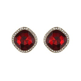FASHIONABLE STONE POST EARRINGS