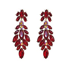 FASHIONABLE DANGLY DRESSY MARQUISE STONE POST EARRING SLEQ588