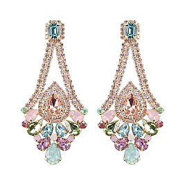 Stunning Color Rhinestone Earrings SLERY8948