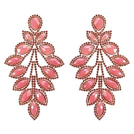 Chic Flower Vine Rhinestone Earrings SLERY8955