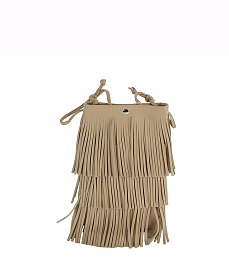 Layered Fringe Crossbody Bag