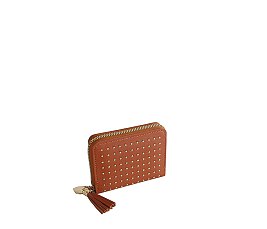 Dot Studded Zip Wallet
