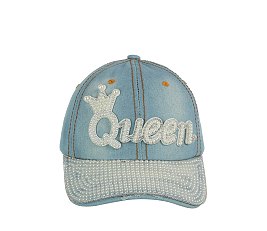 QUEEN Denim Bling Cap