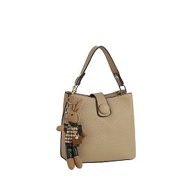 Fashion Bucket Satchel with Bag Charm