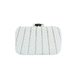 Pearl Rhinestone Frame Clutch