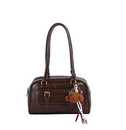 Bag Charm Buckle Pocket Boston Bag