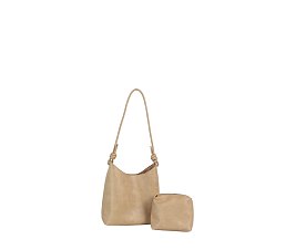 Knotted Handle 2-in-1 Bucket Shoulder Bag