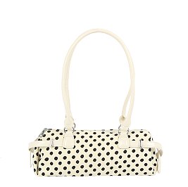 Terry Polka Dot Barrel Shoulder Bag