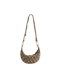 Bubble Rivet Hobo Crossbody Bag