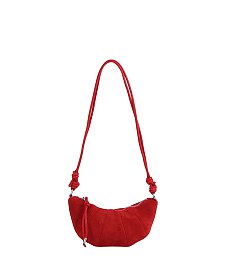 Faux Suede Crossbody Bag