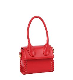 Whipstitch Flap Crossbody Bag Satchel