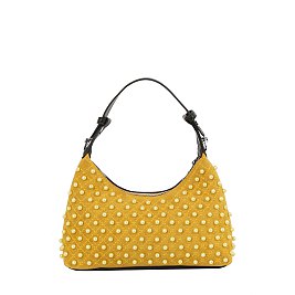 Pearl Stud Baguette Shoulder Bag