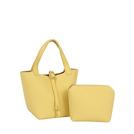 Fashion Buckle Flap 2-in-1 Bucket Bag