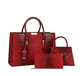 Croc Aligator 3-in-1 Satchel Set