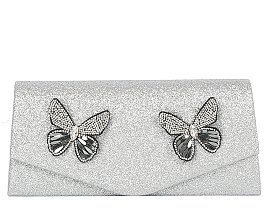 Glitter Butterfly Clutch Evening Bag