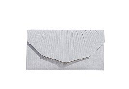 Glitter Pleated Envelope Clutch