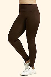 PACK OF 6 PIECES LADIES HIGH WAIST EXTRA-WIDE BAND LEGGINGS PLUS SIZE MUEX907X