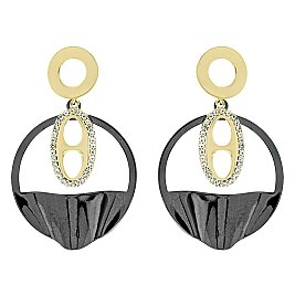 STRIKING METAL DANGLE EARRINGS