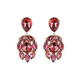 FASHIONABLE RHINESTONE EARRING W/ GEMS SLEY7961