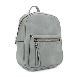 Gold Button Accents Front Pocket Backpack
