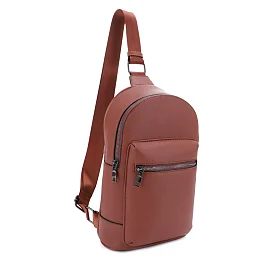 Unisex Double Front Zippered Pocket Sling Bag