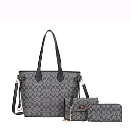 3in1 Oval Monogram Handbag Wallet Set