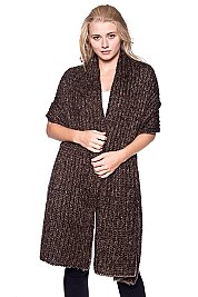 Stylish Button Accent Knitted Shawl FM-A50052