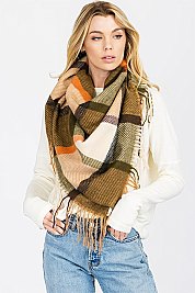 Pack of 12 Trendy Assorted Color Fashion Scarf