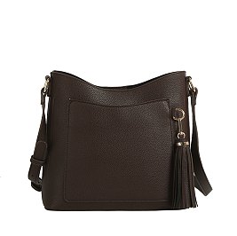 Front Pocket Tassel Crossbody Bag