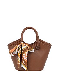 Scarf Round Top Handle Satchel