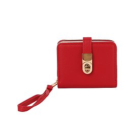 Twist Lock Flap Wallet Wristlet