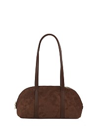 Faux Suede Dome Satchel