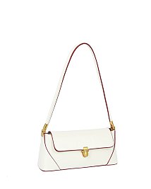 Push-lock Flap Shoulder Bag