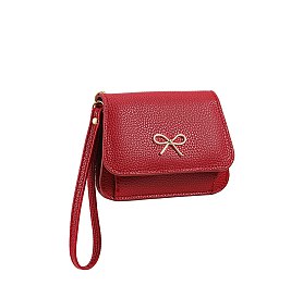 Bowknot Flap Wristlet Clutch