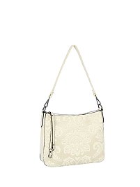 Embossed Flower Shoulder Bag