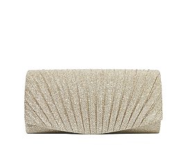 Glitter Pleated Clutch