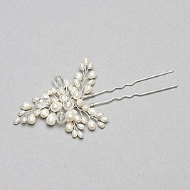 FASHIONABLE BRIDAL HAIR STICK W PEARLS AND STONES SLH0568