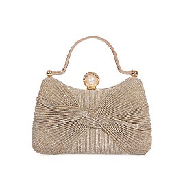 Glitter Pleated Clutch