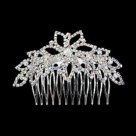 Elegant Style Floral Rhinestone Hair Comb SLHCH2215