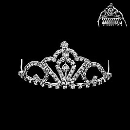 DAINTY RHINESTONE COMB TIARA SLHCW112