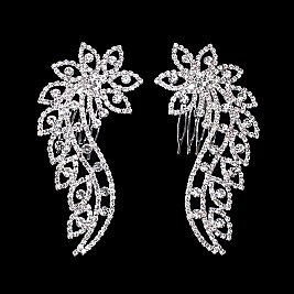 RHINESTONE S/CL HAIR COMB SET SLHCY5875