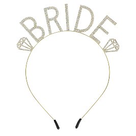 CHARMING CRYSTAL RHINESTONE " BRIDE " WITH DIAMOND HEADBAND