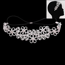Stretch Elastic Rhinestone Lace Headband SLHDM1716