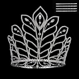 ELEGANT RHINESTONE BIG CROWN SLHHTH2234