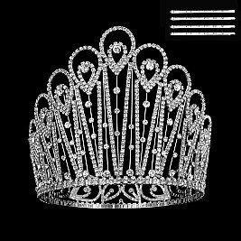 ELEGANT RHINESTONE BIG CROWN SLHHTH2235